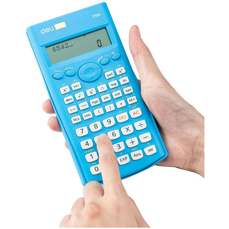 Калькулятор Deli E1710A/BLU синий 10+2-разр.