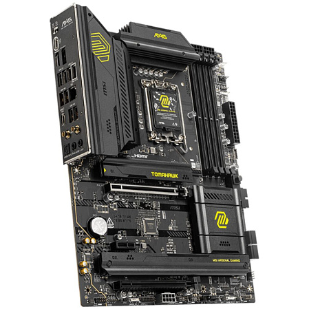 Материнская плата MSI MAG B860 Tomahawk WiFi B860 Soc-1851 4xDDR5, 4xSATA3, RAID, 3хM.2, 2xPCI-E16x, 4xUSB3.2, 2xUSB3.2 Type C, DP, HDMI, WiFi, 5Glan, ATX