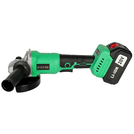 Аккумуляторная угловая шлифмашина Zitrek ZKAG20-125 PRO (125мм, 20B, Li-Ion аккум. 4 Aч - 2шт, ЗУ, кейс) 083-1079
