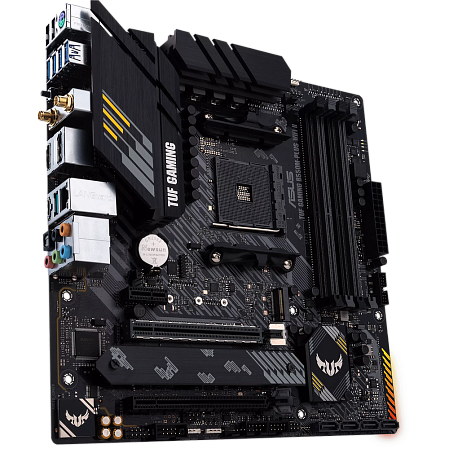 Материнская плата ASUS TUF Gaming B550M-Plus WiFi II B550 Socket AM4 4xDDR4, 4xSATA3, RAID, 2xM.2, 2xPCI-E16x, 5xUSB3.2, 1xUSB3.2 Type C, DP, HDMI, Wi-Fi, 2.5Glan, mATX