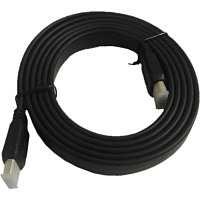 Кабель HDMI-HDMI v2.0 1.8м черный, экран