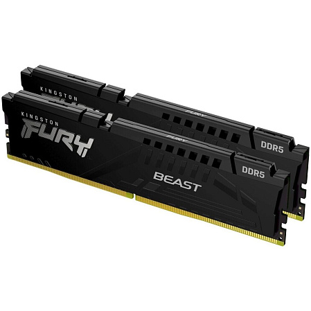 Модуль памяти DIMM 64Gb 2х32Gb DDR5 PC44800 5600MHz Kingston Fury Beast EXPO Black (KF556C36BBE2K2-64)