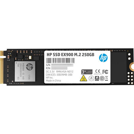 Внутренний SSD-накопитель 250Gb HP EX900 (2YY43AA#ABB) M.2 PCIe NVMe 3.0 x4