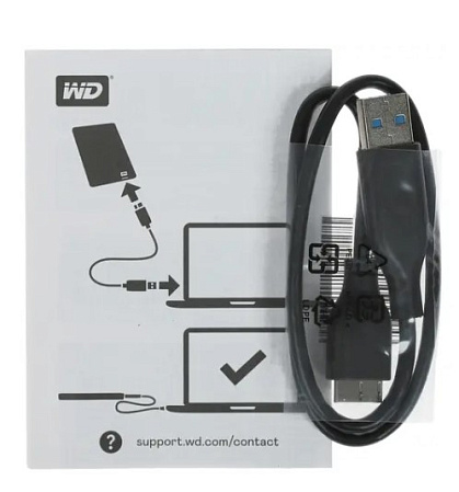 Внешний жесткий диск 2.5" 1Tb WD Elements Portable WDBUZG0010BBK-WESN USB3.0 Черный