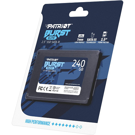 Внутренний SSD-накопитель 240Gb Patriot Memory Burst Elite PBE240GS25SSDR SATA3 2.5"