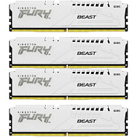 Модуль памяти DIMM 128Gb 4х32Gb DDR5 PC44800 5600MHz Kingston Fury Beast White (KF556C40BWK4-128)