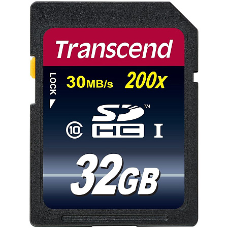 Карта памяти SecureDigital 32Gb Transcend Class10 (TS32GSDHC10)