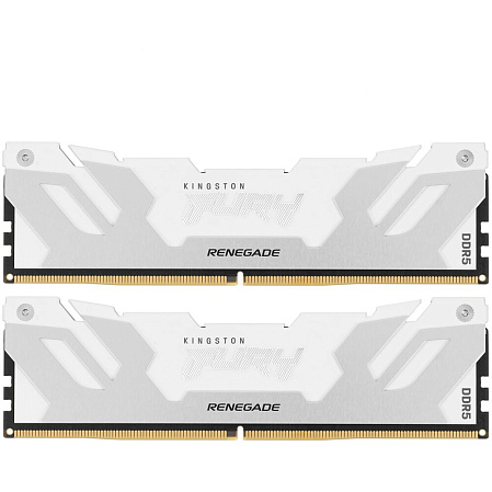 Модуль памяти DIMM 64Gb 2х32Gb DDR5 PC51200 6400MHz Kingston Fury Renegade White XMP (KF564C32RWK2-64)