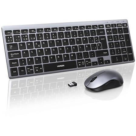 Клавиатура+мышь Ugreen MK552 (85513RU) Wireless Black\Grey