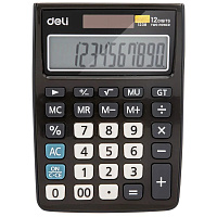 Калькулятор Deli E1238black черный 12-разр.