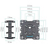 Кронштейн наклонно-поворотный Kromax ATLANTIS-45 22-65' до 45кг Vesa до 400x400 black