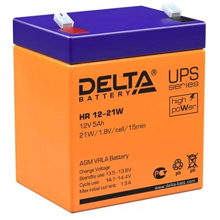 Батарея Delta HR 12-21W 12V 5Ah (Battery replacement APC rbc30, rbc43, rbc44, sybt2 90мм/101мм/70мм)