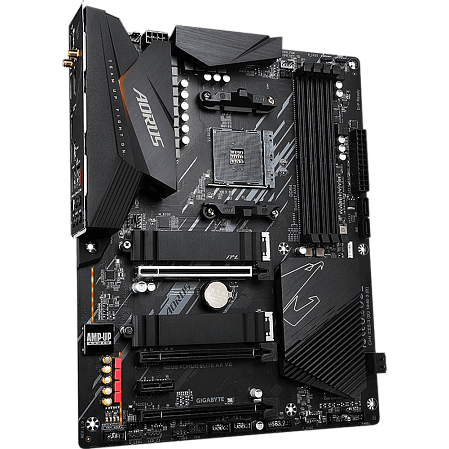 Материнская плата Gigabyte B550 AORUS Elite AX V2 Socket-AM4 AMD B550 4xDDR4, 4xSATA3, RAID, 2xM.2, 3xPCI-E16x, 5xUSB3.2, DP, HDMI, WI-Fi, Glan, ATX Ret