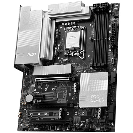 Материнская плата MSI Pro Z890-P WiFi Z890 Soc-1851 4xDDR5, 4xSATA3, RAID, 4хM.2, 4xPCI-E16x, 3xUSB3.2, 2xUSB3.2 Type C, DP, HDMI, WiFi, 5Glan, ATX