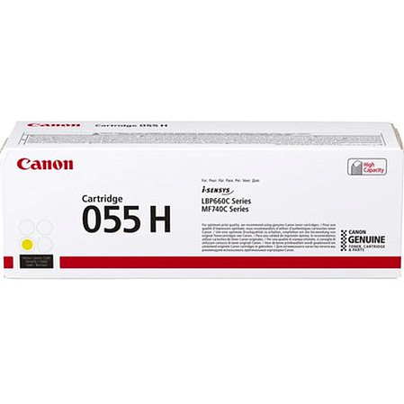 Картридж Canon 055 H Y для Canon LBP663Cdw/LBP664Cx/MF746Cx/MF742Cdw/MF744Cdw (5900стр.)