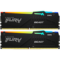 Модуль памяти DIMM 64Gb 2х32Gb DDR5 PC44800 5600MHz Kingston Fury Beast RGB Black (KF556C40BB2AK2-64)