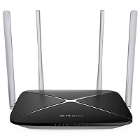 Беспроводной маршрутизатор Mercusys AC12, Wi-Fi 5 802.11ac 1167Мбит/с, 2.4+5ГГц, 4xLAN, 1xWAN чёрный