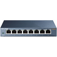 Коммутатор TP-LINK TL-SG108 неуправляемый 8x1000BASE-T, metal case