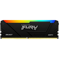 Модуль памяти DIMM 32Gb DDR4 PC25600 3200MHz Kingston Fury Beast RGB Black (KF432C16BB2A/32)