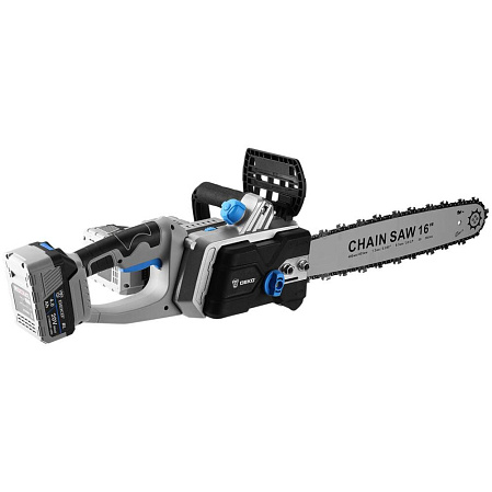Аккумуляторная пила Deko DKCHS 40 PRO, 16", 2х20В, 2x4.0Ач, двойное з/у 083-2002