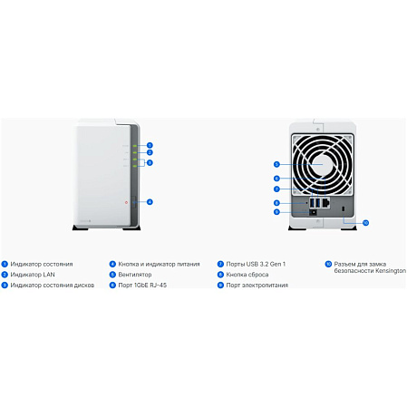 Сетевое хранилище NAS Synology DS223J