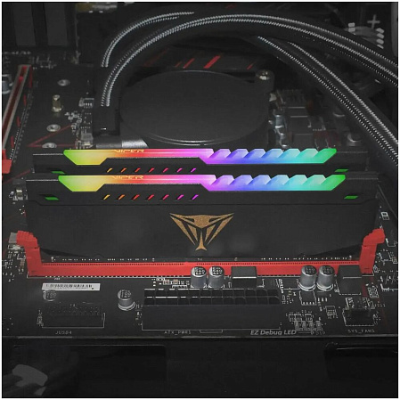 Модуль памяти DIMM 64Gb 2х32Gb DDR4 PC25600 3200MHz Patriot Memory Viper Steel RGB (PVSR464G320C8K)
