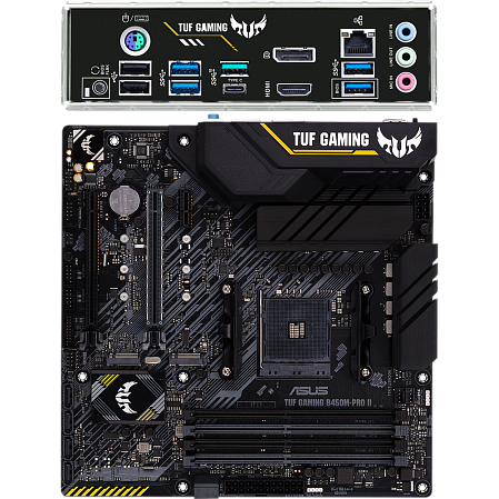 Материнская плата ASUS TUF Gaming B450M-Pro II B450 Socket AM4 4xDDR4, 6xSATA3, RAID, 2xM.2, 2xPCI-E16x, 5xUSB3.1, 1xUSB3.1 Type C, DP, HDMI, Glan, mATX