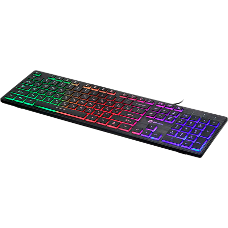 Клавиатура Oklick 550ML Black slim Multimedia LED