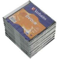 Оптический диск DVD-R диск Verbatim 4,7Gb 16x SlimCase 20шт (43547)